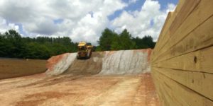 grading construction project at pistol range